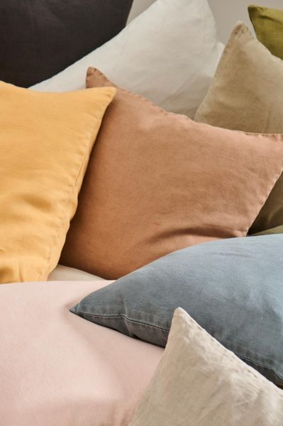 IB Laursen Pute i Lin Camel 50x50