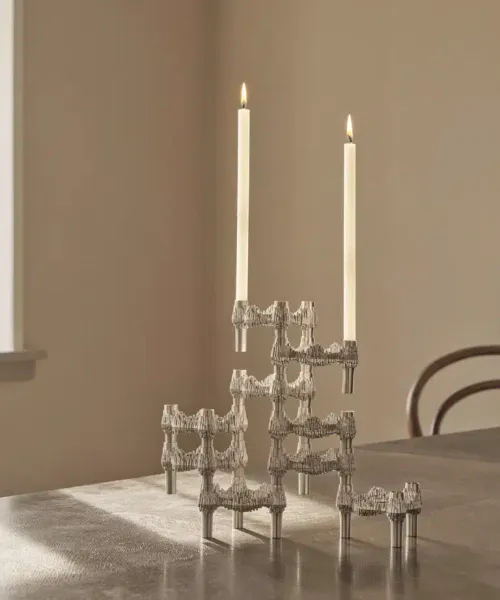 STOFF Nagel Quist lysestake  Brushed Chrome