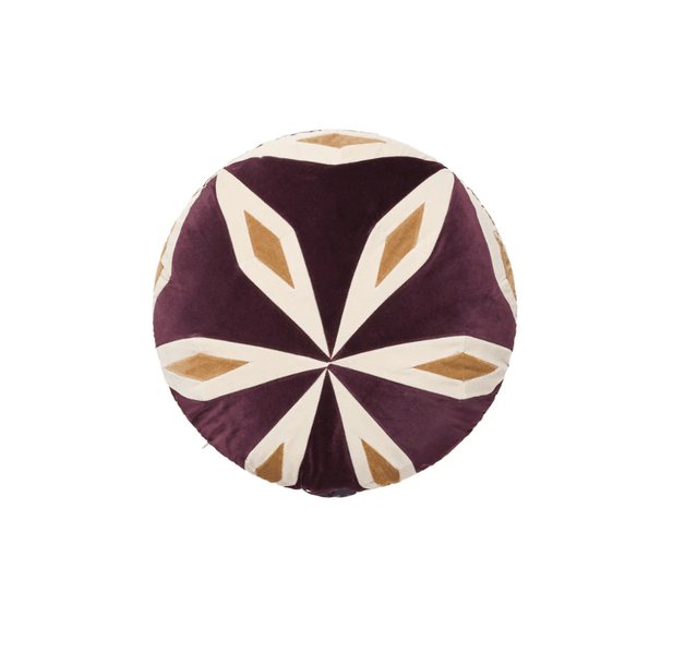 Christina Lundsteen Pute Joanna Aubergine/Dusty White/Camel
